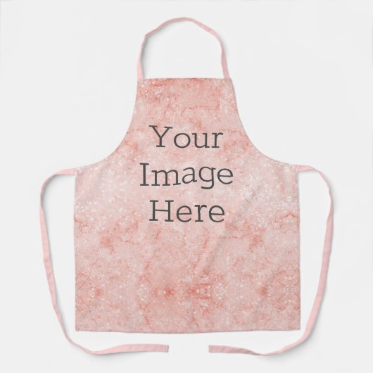 Creëer Uw eigen metaal Blush Roze Glitter Marmer Schort (Voorkant)