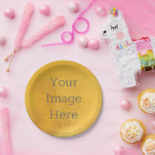 Creëer Uw Eigen Metallic Antiek Gouden Faux Folie Papieren Bordje (Feest)