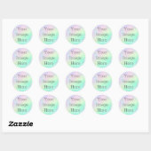 Creëer Uw eigen Metallic Faux Iriscent Marble Ronde Sticker (Vel)