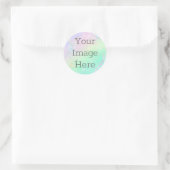 Creëer Uw eigen Metallic Faux Iriscent Marble Ronde Sticker (Tas)