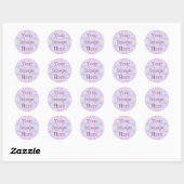 Creëer Uw eigen Metallic Iriserend Abstract Opal Ronde Sticker (Vel)