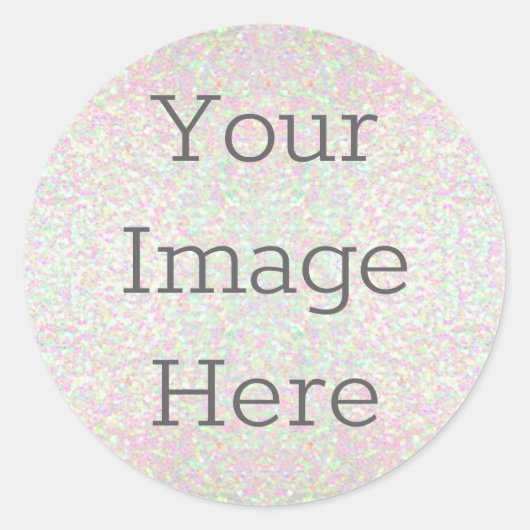 Creëer Uw eigen Metallic Iriserende Opal Glitter Ronde Sticker (Voorkant)
