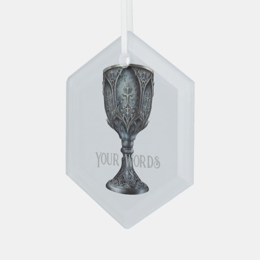 Creëer Uw eigen middeleeuwse kelk Glas Ornament (Voorkant links)