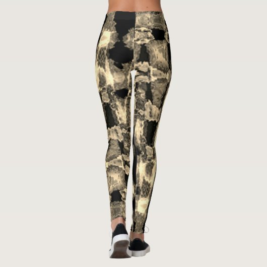 Creëer Uw eigen mini Khaki Weekend Lounging Pants Leggings (Achterkant)