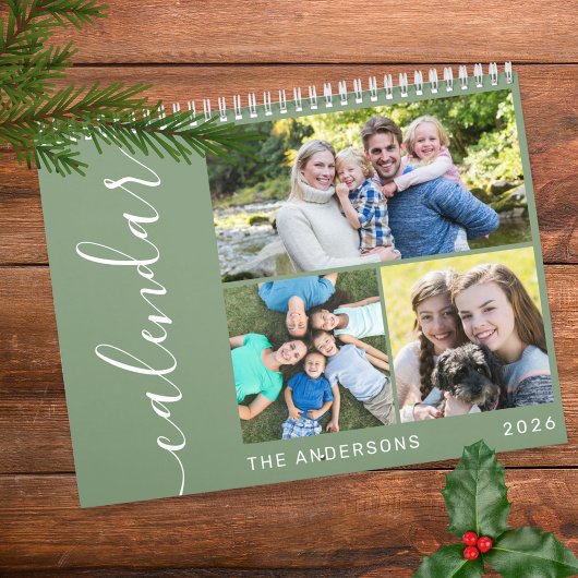 Creëer uw eigen minimaal 3 foto's collage script kalender