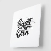 Creëer uw eigen minimale wandklok vierkante klok (Hoek)