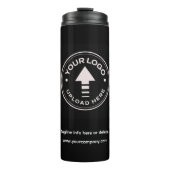 Creëer Uw eigen minimalistische Black Business Log Thermosbeker (Voorkant)