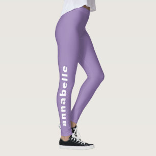 Creëer uw eigen minimalistische Lavendel Yoga Cust Leggings