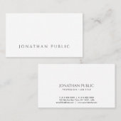 Creëer Uw eigen minimalistische mooie platte luxe Visitekaartje (Voorkant / Achterkant)