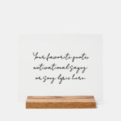 Creëer uw eigen minimalistische script aangepaste  acryl bord (Voorkant)