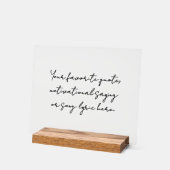Creëer uw eigen minimalistische script aangepaste  acryl bord (Hoek)