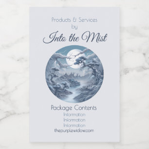 Creëer Uw eigen Misty Blue Landscape Apothecary Voedselcontainer Etiket