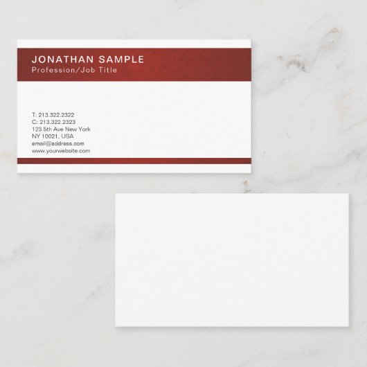 Creëer Uw eigen modern, geavanceerd design Visitekaartje (Voorkant / Achterkant)