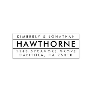 Creëer Uw eigen, modern, paar retouradres Rubberstempel