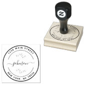 Creëer Uw eigen, modern retouradres Rubberstempel (Gestempeld)