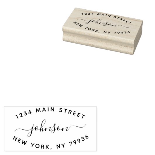 Creëer Uw eigen modern retouradres Rubberstempel (Gestempeld)