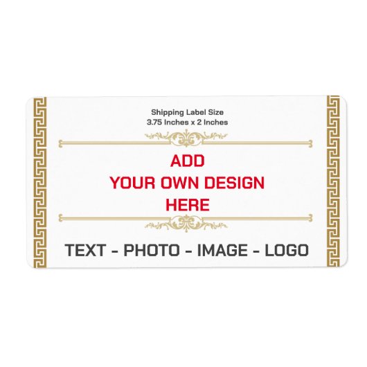 Creëer uw eigen Modern Simple Shipping Label (Voorkant)