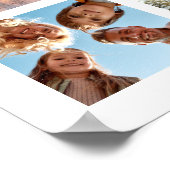 Creëer uw eigen moderne 9 foto collage plein poster (Hoek)