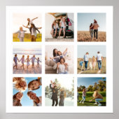 Creëer uw eigen moderne 9 foto collage plein poster (Voorkant)