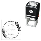 Creëer Uw eigen moderne bloemrijke ronde retouradr Zelfinktende Stempel (In situ)