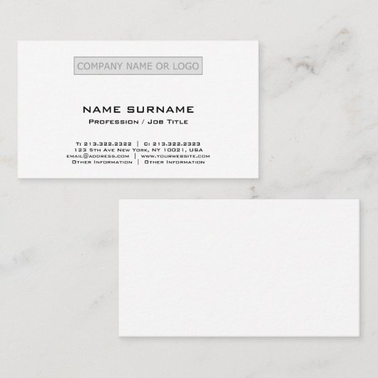 Creëer uw eigen moderne, eenvoudige laptop visitekaartje (Voorkant / Achterkant)