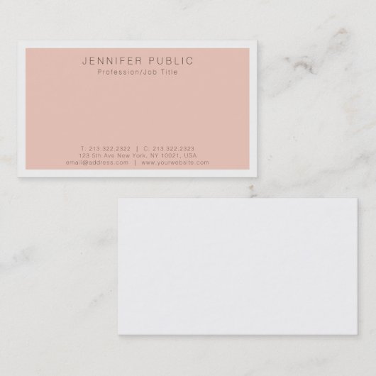 Creëer Uw eigen, moderne, eenvoudige legant Visitekaartje (Voorkant / Achterkant)