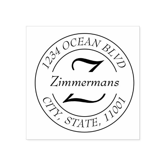 Creëer Uw eigen, moderne eenvoudige monogram Rubberstempel (Afrduk)