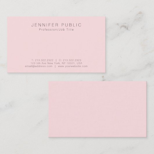 Creëer Uw eigen moderne, eenvoudige, mooie luxe pl Visitekaartje (Voorkant / Achterkant)