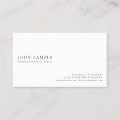 Creëer Uw eigen moderne Elegant White Minimalistic Visitekaartje (Voorkant)