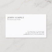Creëer Uw eigen moderne Elegant White Minimalistic Visitekaartje (Voorkant)