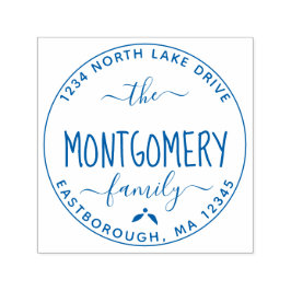 Creëer Uw eigen, moderne familienaam Return-adres Zelfinktende Stempel