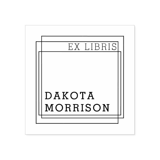 Creëer Uw eigen moderne geometrische ex libris naa Rubberstempel (Afrduk)
