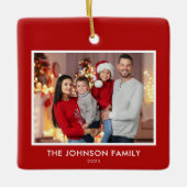 Creëer Uw eigen moderne gepersonaliseerde familief Keramisch Ornament (Voorkant)