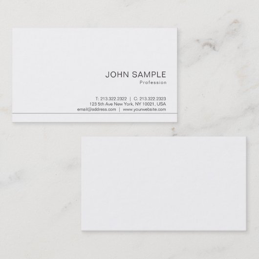 Creëer Uw eigen moderne luxe-plein Visitekaartje (Voorkant / Achterkant)