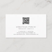 Creëer uw eigen moderne minimaal scanbare QR-code Visitekaartje (Achterkant)