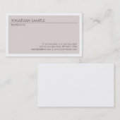 Creëer Uw eigen moderne minimalistische chique vla Visitekaartje (Voorkant / Achterkant)