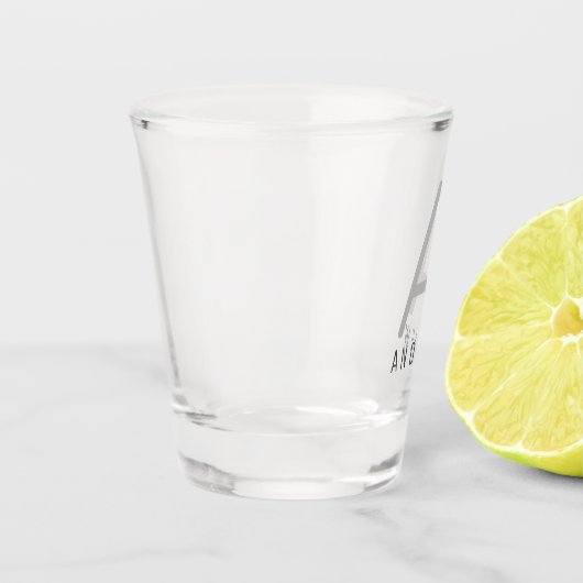 Creëer Uw eigen moderne monogram Shot Glas (Links)