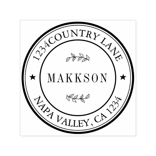 Creëer Uw Eigen Moderne Ronde Terugkeer Zelf-Inkt Zelfinktende Stempel (Design)