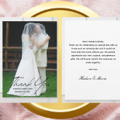 Creëer Uw Eigen Moderne Script Eenvoudige Fotobrui Bedankkaart