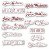 Creëer Uw eigen moderne stijlvolle naam Sticker (Voorkant)