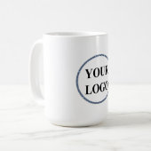 Creëer uw eigen moderne zwart wit gepersonaliseerd koffiemok (Voorkant links)