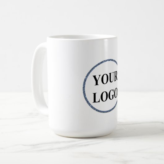 Creëer uw eigen moderne zwart wit gepersonaliseerd koffiemok (Voorkant links)