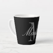 Creëer Uw eigen monogram Initiaal Latte Mok (Linkerhoek)