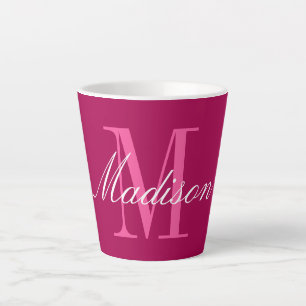 Creëer Uw eigen monogram Initiaal Latte Mok