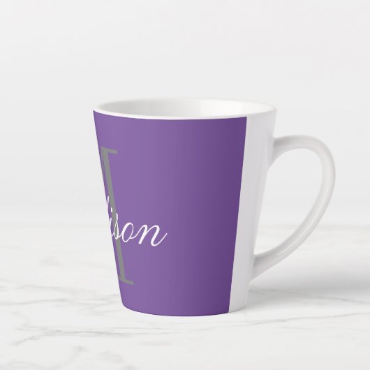 Creëer Uw eigen monogram Initiaal Latte Mok (Rechts)