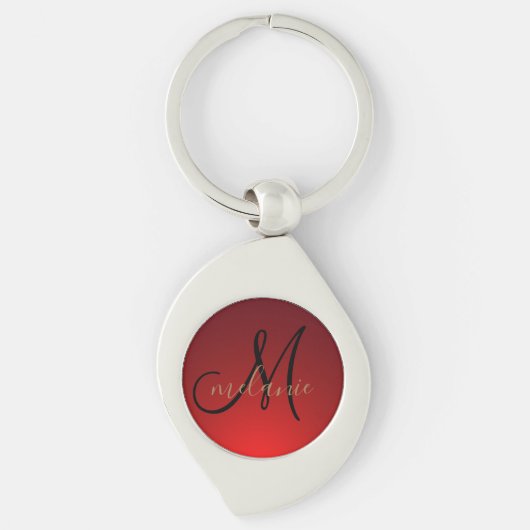 Creëer Uw eigen monogram Naam op maat Sleutelhanger (Voorkant)