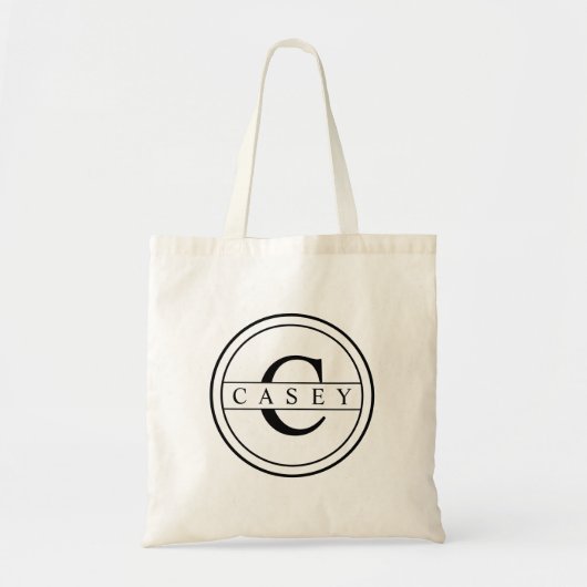 Creëer Uw eigen monogram op maat Tote Bag (Voorkant)
