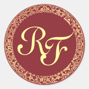 Creëer Uw eigen monogram! Ronde Sticker