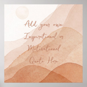 Creëer Uw eigen Motivatie Inspirerend aangepaste  Poster