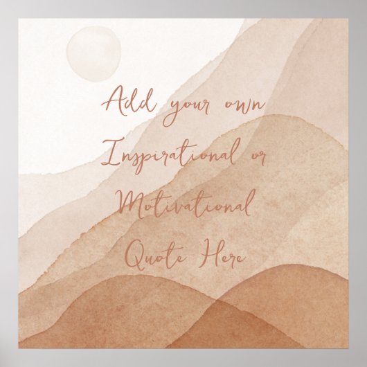 Creëer Uw eigen Motivatie Inspirerend aangepaste  Poster (Voorkant)